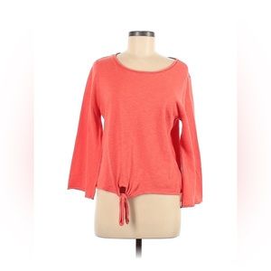 J.crew long sleeve coral shirt with tie S/M
